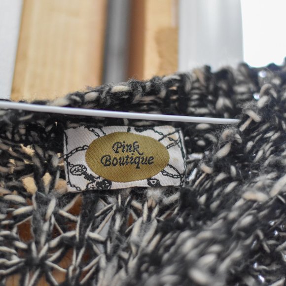 Slouchy Oversized Knit Grey LF Sweater Back Zipper - Picture 2 of 7